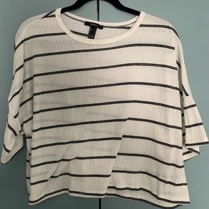 F21 Oversized Striped Shirt